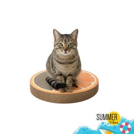 Summer Vibes Scratcher Orange Arranhador em Cart&atilde;o para gatos