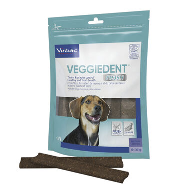 Virbac Snacks Dentários Veggiedent Fresh para cães de raça média