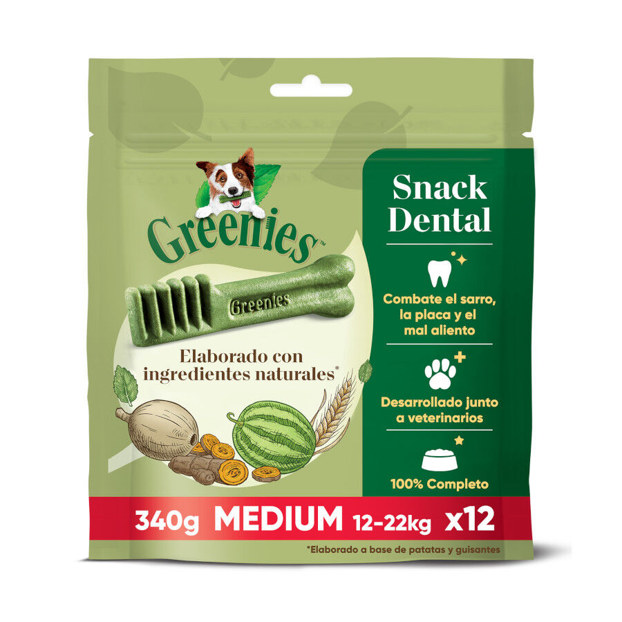 12 sticks Greenies Snacks Dent&aacute;rios Natural para C&atilde;es M&eacute;dios, , large Imagem n&uacute;mero 1