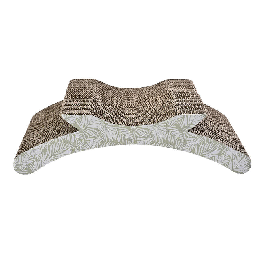 Leeby Remy Rocker arranhador de cart&atilde;o horizontal com padr&atilde;o de folhas para gatos, , large Imagem n&uacute;mero 3