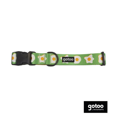 Gotoo Coleira estampada verde para cães