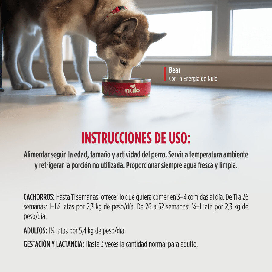 340 g Nulo Comida h&uacute;mida de Vaca com Salm&atilde;o em Lata para c&atilde;es, , large Imagem n&uacute;mero 2