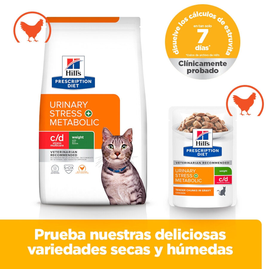 8 kg Hill's Prescription Diet c/d Multicare Stress + Metabolic ra&ccedil;&atilde;o para gatos, , large Imagem n&uacute;mero 8