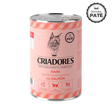 Criadores Adulto com Salmão lata para gatos