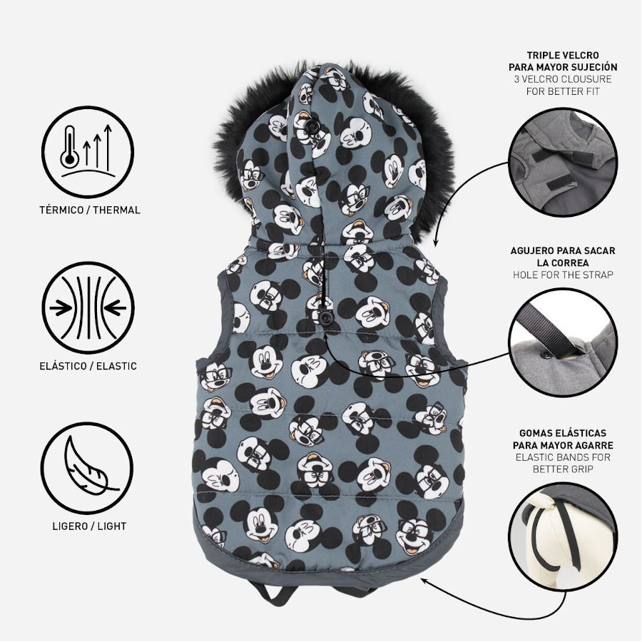 Disney Mickey Mouse Casaco Cinzento com Estampagem para c&atilde;es, , large Imagem n&uacute;mero 4