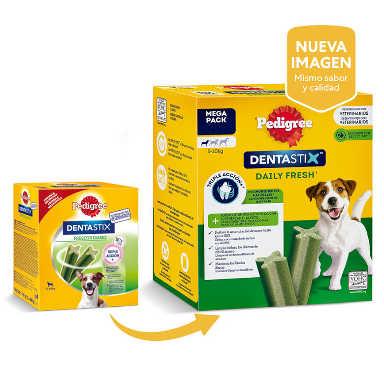28 sticks Pedigree Dentastix Fresh Snacks Dentários para Cães Pequenos,  Imagem número 2 28 sticks Pedigree Dentastix Fresh Snacks Dentários para Cães Pequenos, , large Imagem número 2