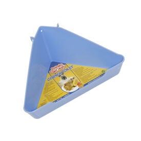 Living World Corner Toilet Bandeja de canto azul para roedores