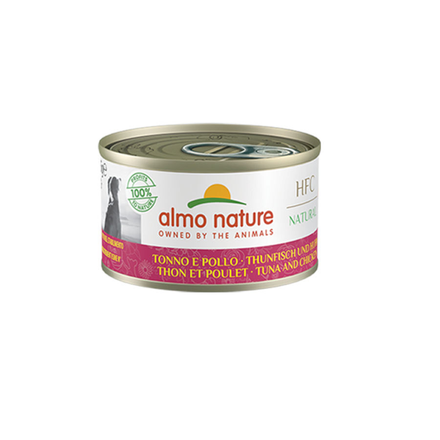 95 g Almo Nature HFC atum e frango alimento h&uacute;mido em lata para c&atilde;es, , large Imagem n&uacute;mero 1