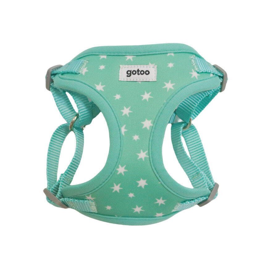 Gotoo Peitoral estampado estrelas verde menta para c&atilde;es, , large Imagem n&uacute;mero 1