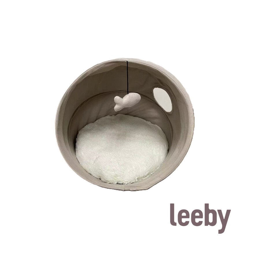 Leeby Cama igloo cinza para gatos, , large Imagem n&uacute;mero 2