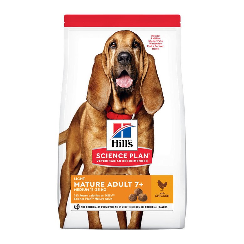 12 kg Hill's Science Plan Light Mature Adult 7+ Medium Frango ração para cães,  Imagem número 1 12 kg Hill's Science Plan Light Mature Adult 7+ Medium Frango ração para cães, , large Imagem número 1