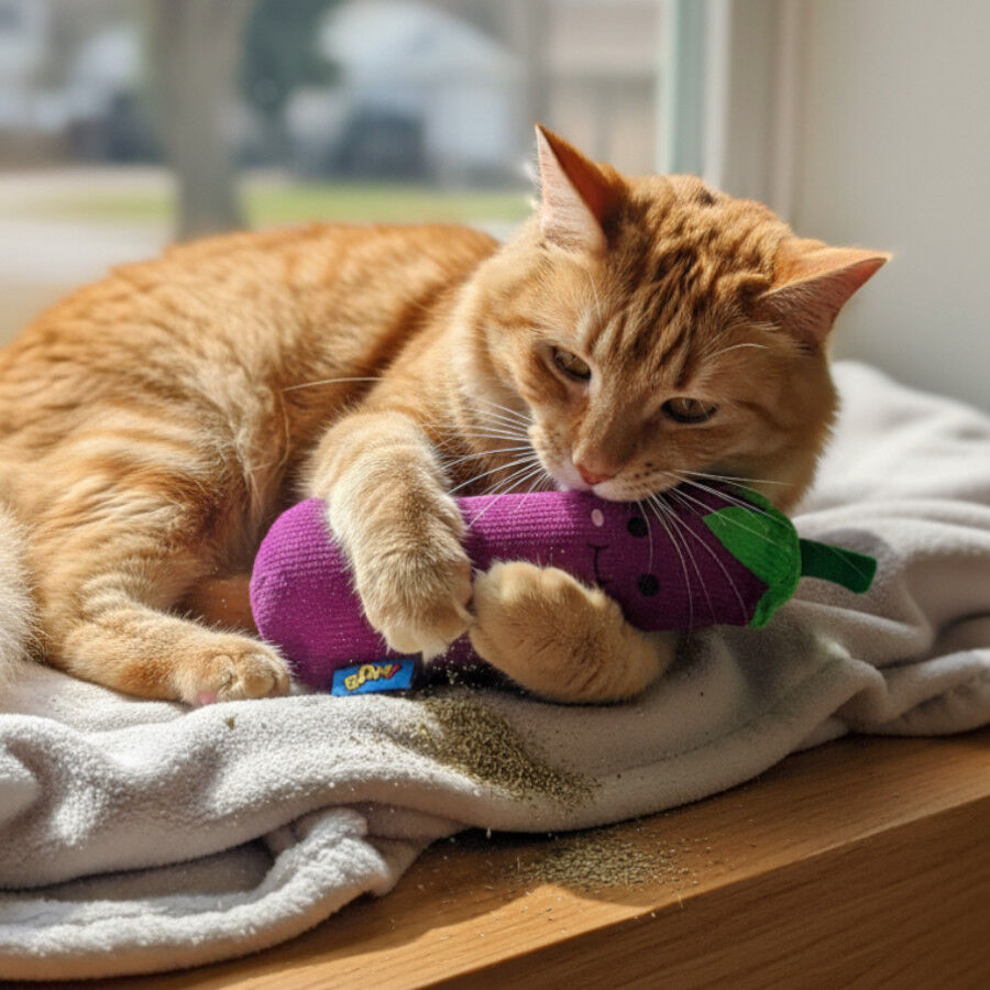 BAM! Peluche Beringela com catnip para gatos, , large Imagem n&uacute;mero 1