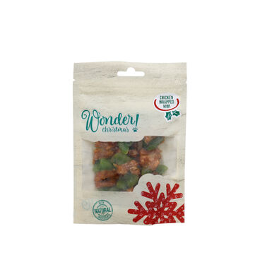 Wonder Christmas Snacks Enrollados Kiwi e Frango para cães