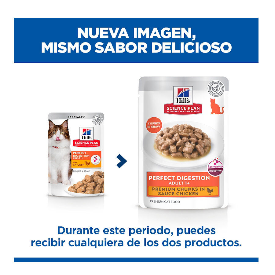 85 g Hill's Adult Science Plan Perfect Digestion Frango Saqueta para gatos, , large Imagem n&uacute;mero 7