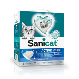 Sanicat Active White Areia aglomerante sem perfume para gatos