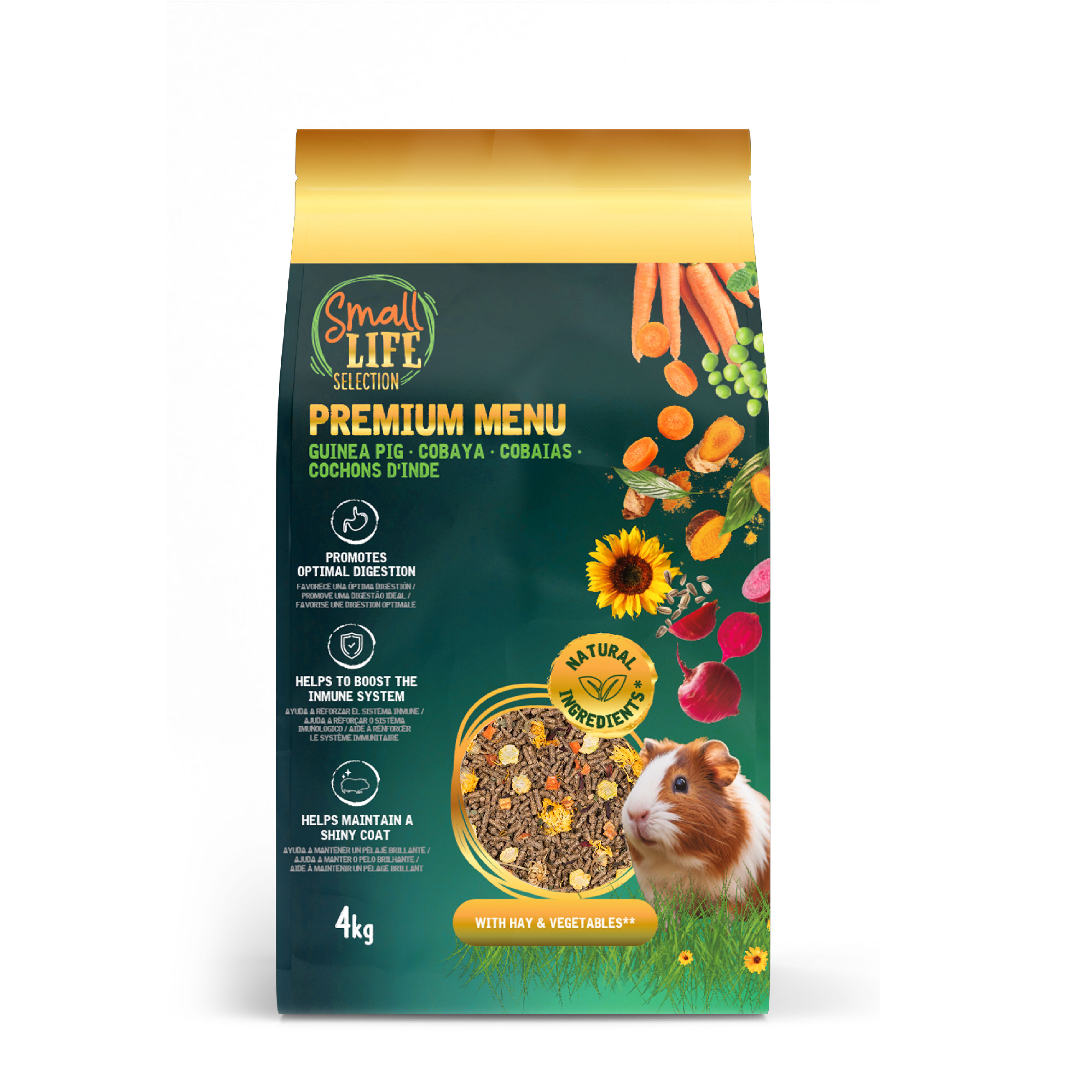 4 kg Small Life Premium Men&uacute; Comida para Porquinhos-da-&Iacute;ndia, , large Imagem n&uacute;mero 1