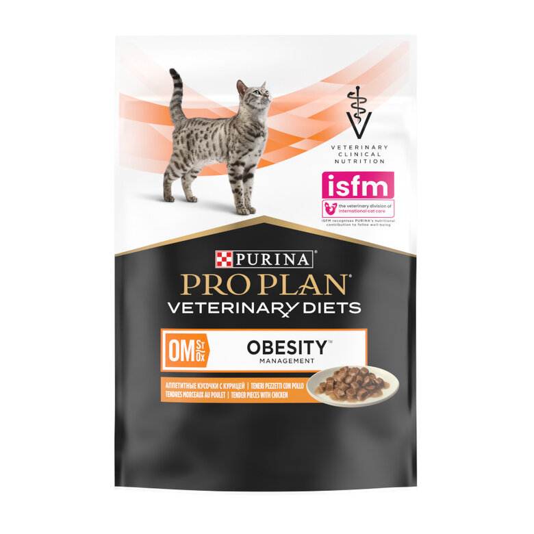 10 uds. x 85 g Purina Pro Plan Veterinary Diets Obesity Alimento húmido de frango em saqueta para gatos ,  Imagem número 2 10 uds. x 85 g Purina Pro Plan Veterinary Diets Obesity Alimento húmido de frango em saqueta para gatos , , large Imagem número 2