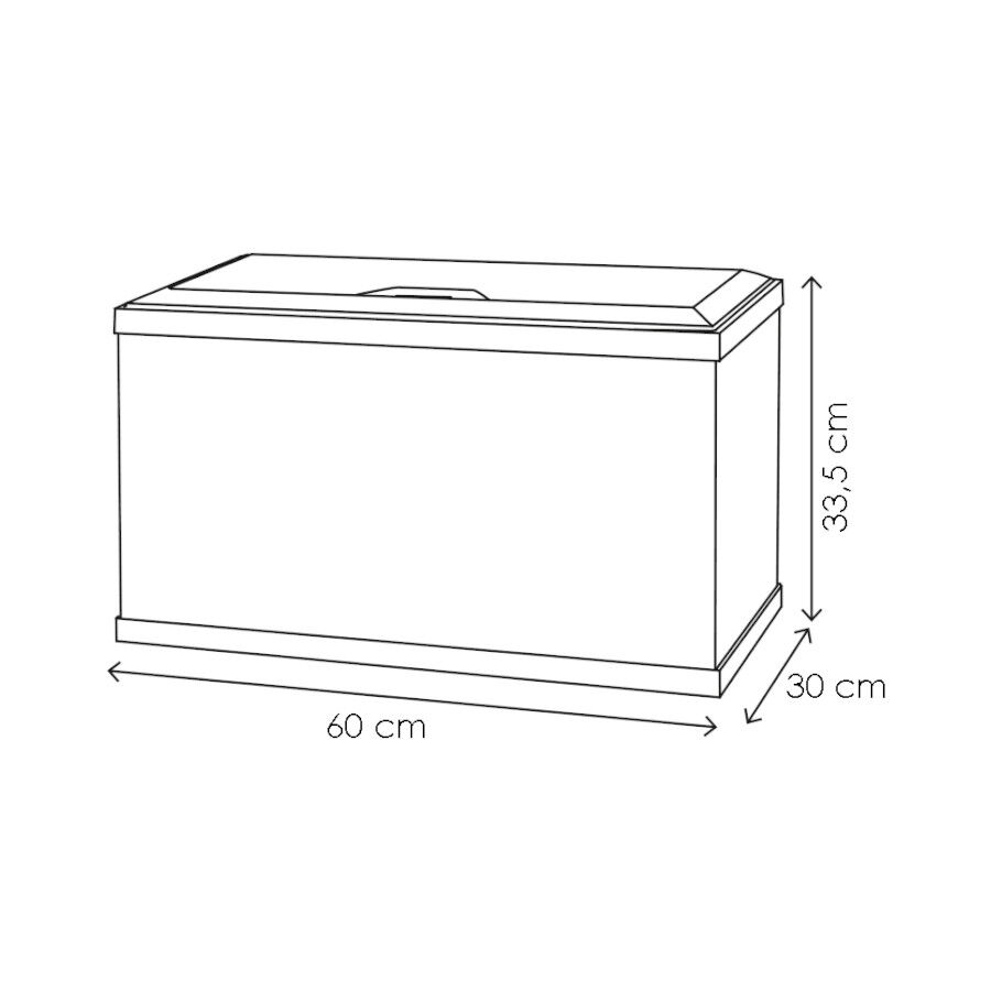 Ciano Aqua Led 60 Aqu&aacute;rio Preto com Luz led, filtro e aquecedor, , large Imagem n&uacute;mero 3