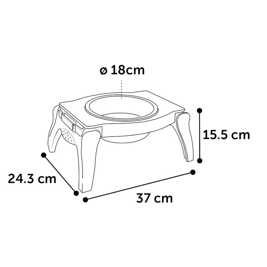 Flamingo Lilo Comedouro e Bebedouro Elevado Cinzento para c&atilde;es, , large Imagem n&uacute;mero 7