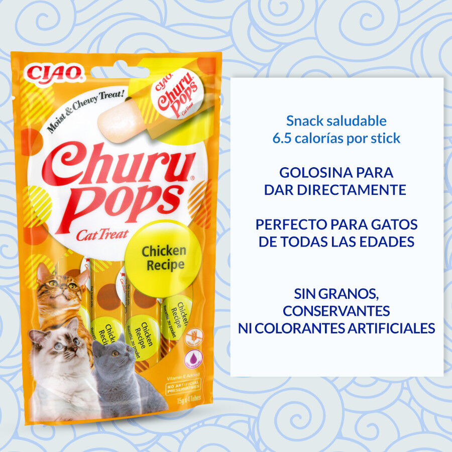4 saquetas x 15 g Churu Sticks Pops de Frango para gatos, , large Imagem n&uacute;mero 4