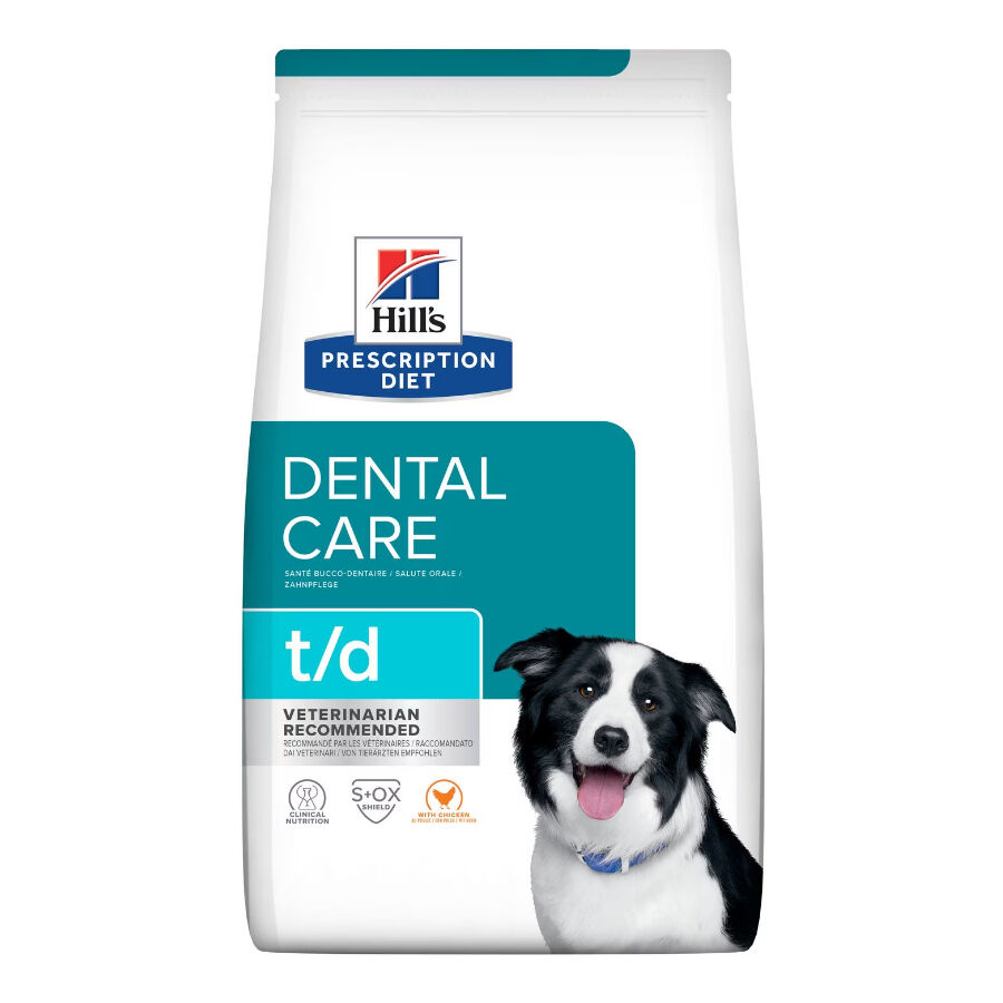 10 kg Hill's Prescription Diet t/d Dental Care Ra&ccedil;&atilde;o de frango para c&atilde;es m&eacute;dios, , large Imagem n&uacute;mero 1