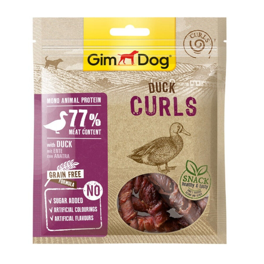 55 g GimDog Barritas Curls de Pato parac&atilde;es, , large Imagem n&uacute;mero 1