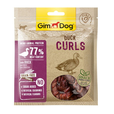 Gimdog palitos Curls de pato para cães 