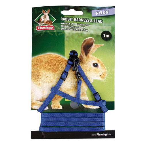 Flamingo petral con correa para conejos Imagem n&uacute;mero 1