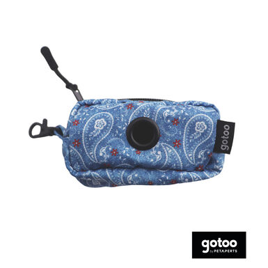 Gotoo Porta saco estampado azul para cães