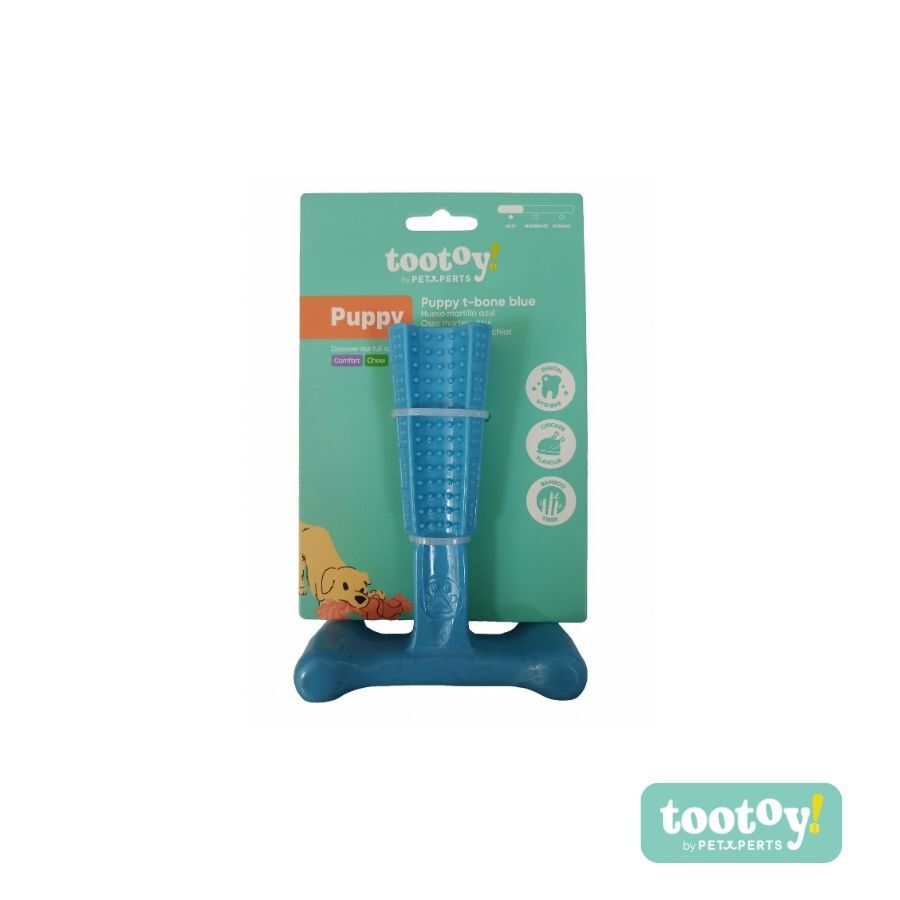 Tootoy! Puppy Mordedor Osso em T Azul para cachorros, , large Imagem n&uacute;mero 6