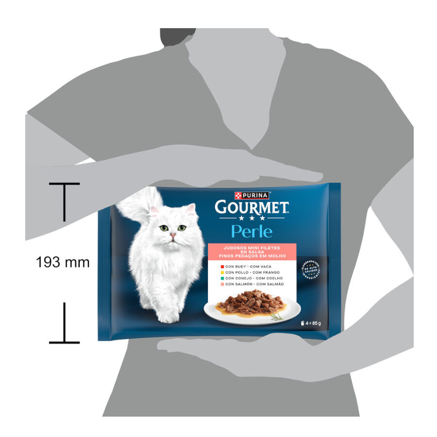 4 saquetas x 85 g Purina Gourmet Perle L&aacute;minas saquetas em molho para gatos &ndash; Pack 4, , large Imagem n&uacute;mero 5