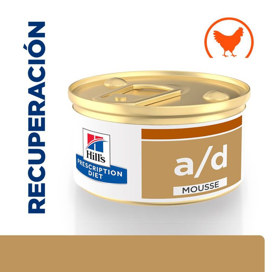 85 g Hill's Prescription Diet a/d Mousse de Pollo Lata para perros y gatos, , large Imagem n&uacute;mero 1