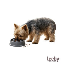 Leeby Comedouro Antivoracidade Azul com Relevo de Pata para c&atilde;es