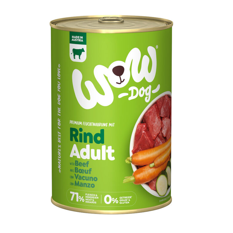 400 g Wow Food Adult Carne de Vaca em lata para cães,  Imagem número 1 400 g Wow Food Adult Carne de Vaca em lata para cães, , large Imagem número 1