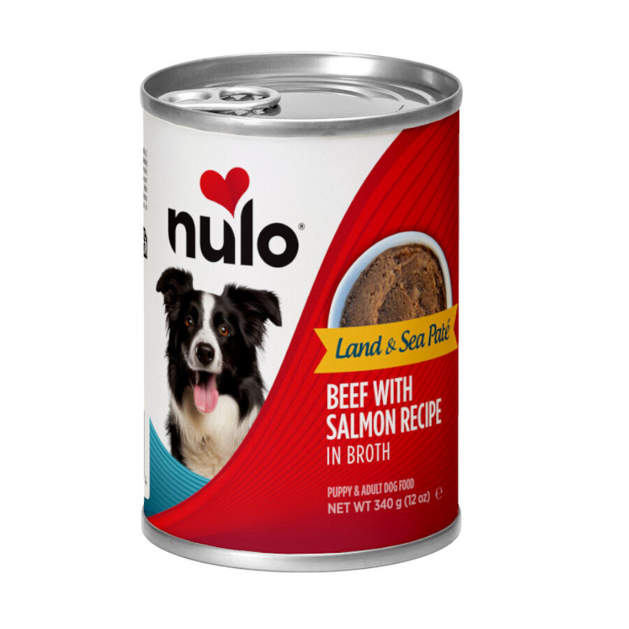 340 g Nulo Comida h&uacute;mida de Vaca com Salm&atilde;o em Lata para c&atilde;es, , large Imagem n&uacute;mero 1