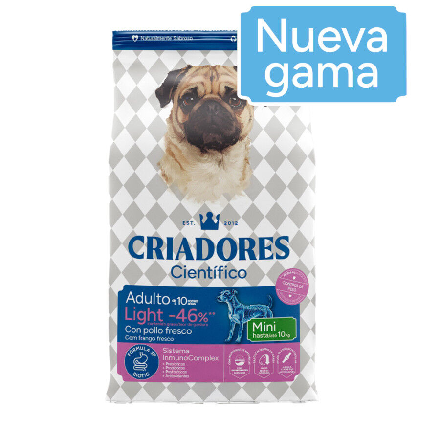 Criadores Cient&iacute;fico light -46% de gordura Adulto Mini Ra&ccedil;&atilde;o de frango para c&atilde;es, , large Imagem n&uacute;mero 2