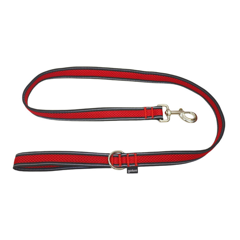 Gotoo Trela mesh vermelha refletora para cães,  Imagem número 1 Gotoo Trela mesh vermelha refletora para cães, , large Imagem número 1