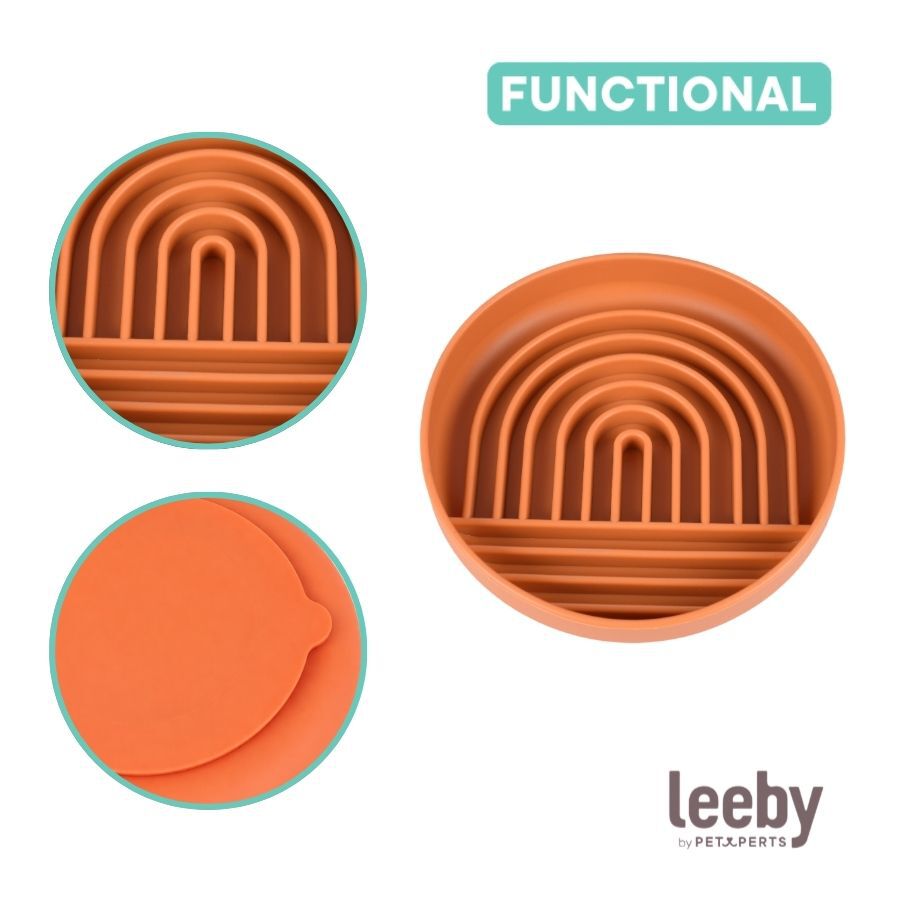 Leeby Comedouro Antivoracidade Laranja para c&atilde;es, , large Imagem n&uacute;mero 4