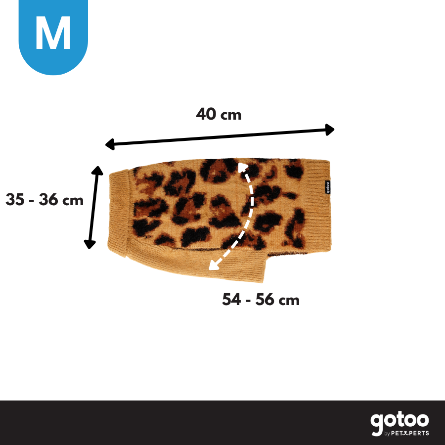 Gotoo Camisola de Malha com Padr&atilde;o Leopardo para c&atilde;es, , large Imagem n&uacute;mero 4