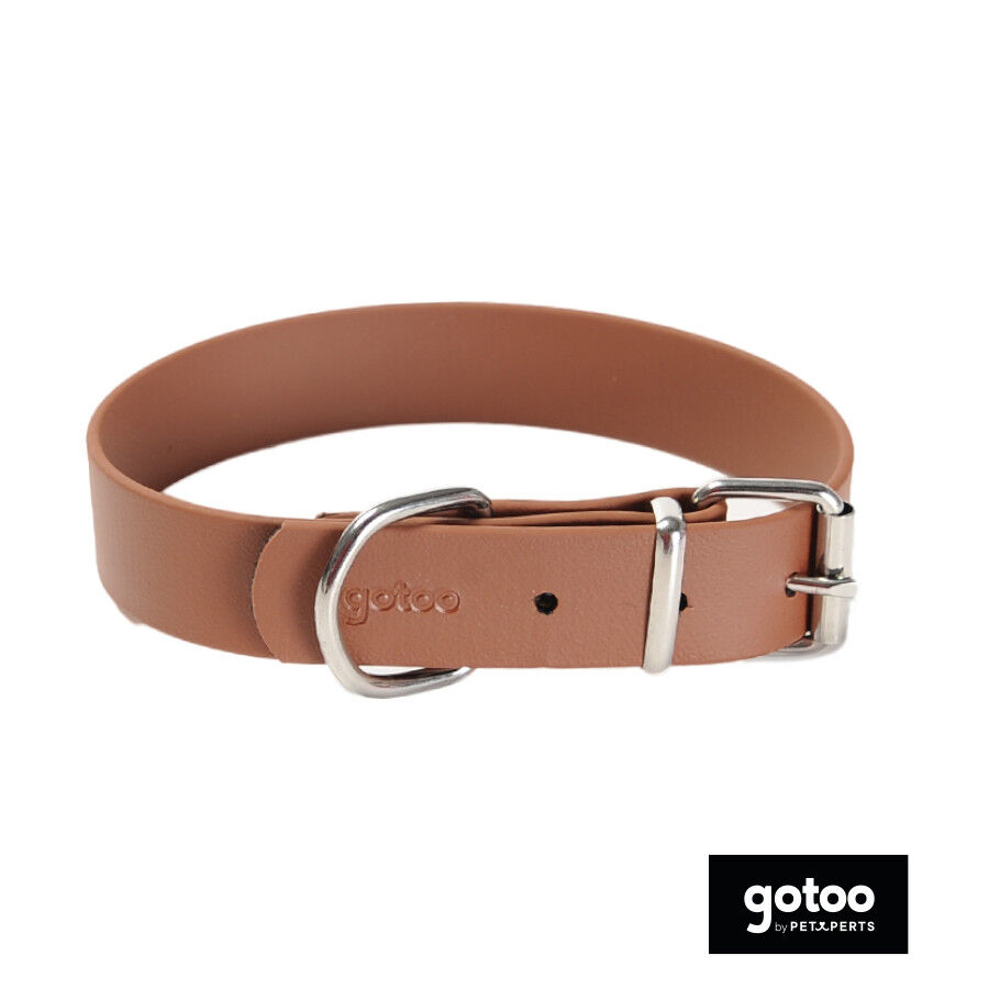 Gotoo Coleira vegan castanho para c&atilde;es, , large Imagem n&uacute;mero 2