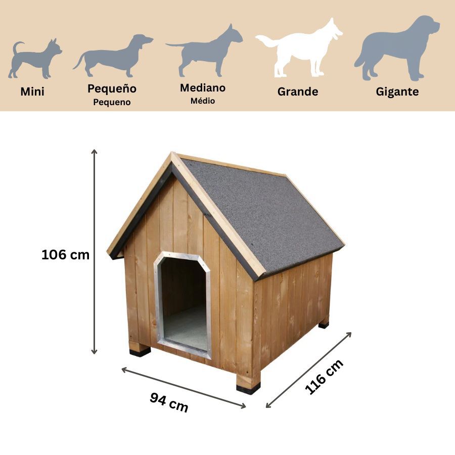 TK-Pet Alpine Casota de Madeira para c&atilde;es, , large Imagem n&uacute;mero 3