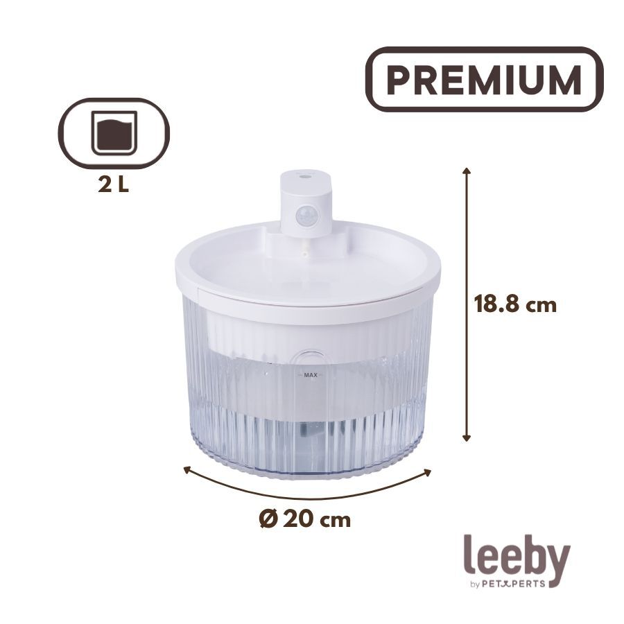 Leeby Fonte de &Aacute;gua Sem Fios Branca para c&atilde;es e gatos, , large Imagem n&uacute;mero 4