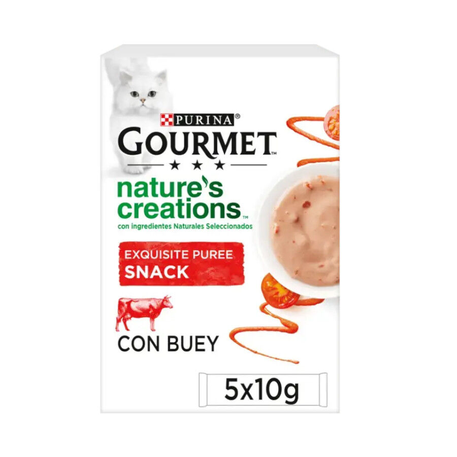 5 saquetas x 10 g Gourmet Nature's Creations Snack H&uacute;mido de Boi para gatos, , large Imagem n&uacute;mero 1
