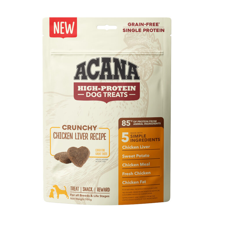 100 g Acana High Protein  biscoitos de frango para cães,  Imagem número 1 100 g Acana High Protein  biscoitos de frango para cães, , large Imagem número 1