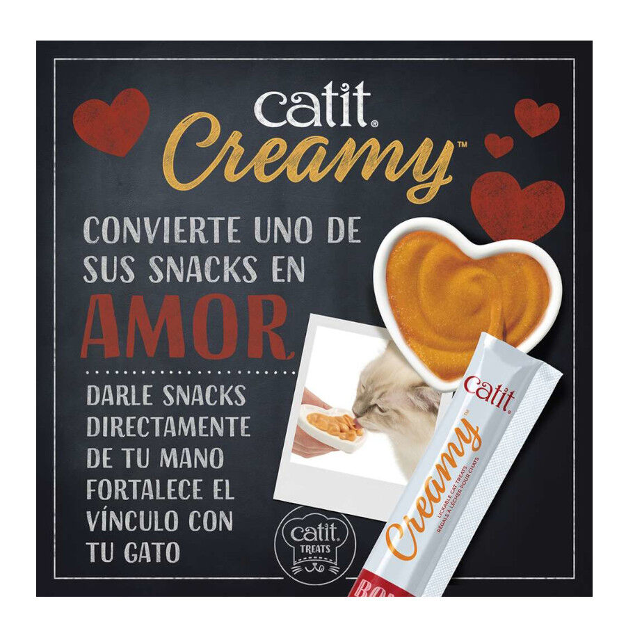4 saquetas x 10 g Catit Creamy Snack L&iacute;quido de Atum para Gatos, , large Imagem n&uacute;mero 2