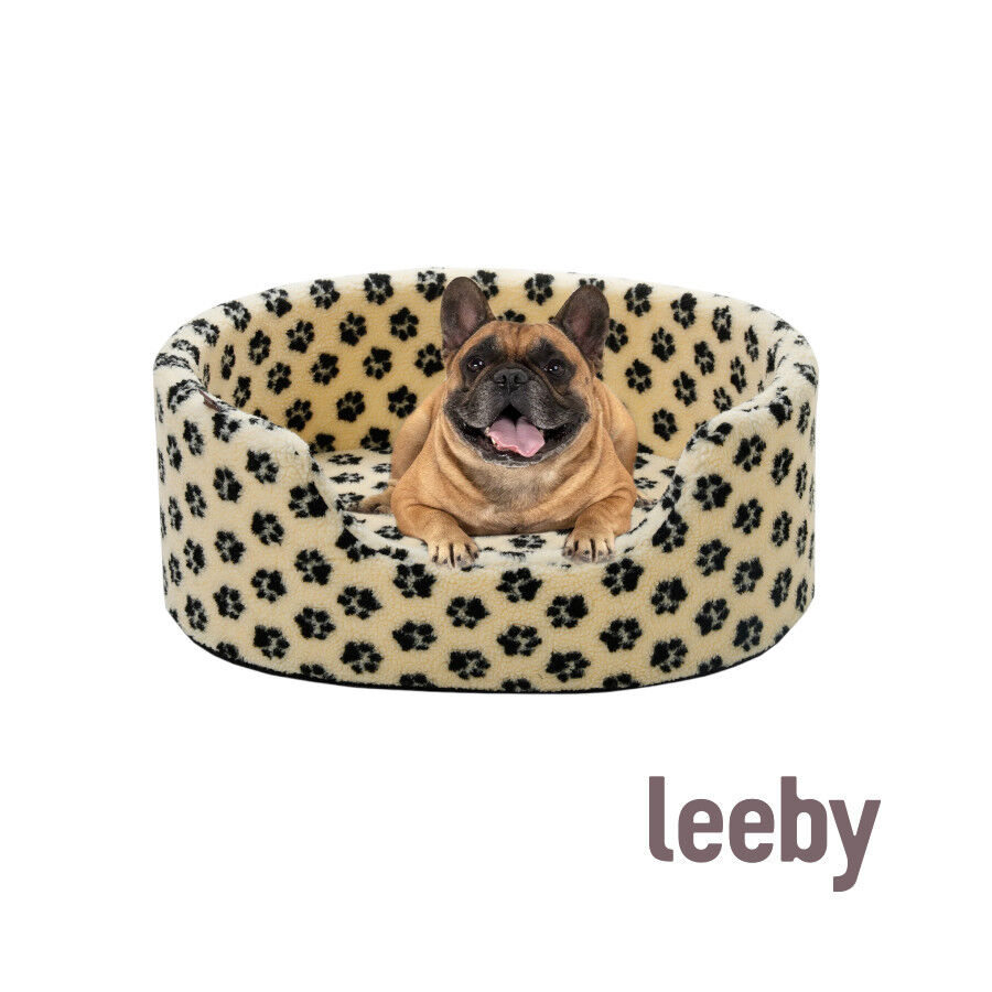 Leeby Sof&aacute; Bed Paw Print Bege para c&atilde;es, , large Imagem n&uacute;mero 2