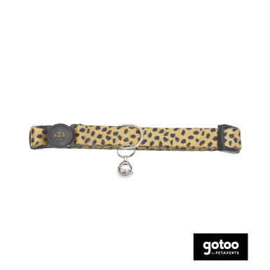 Gotoo Coleira nylon castanha para gatos