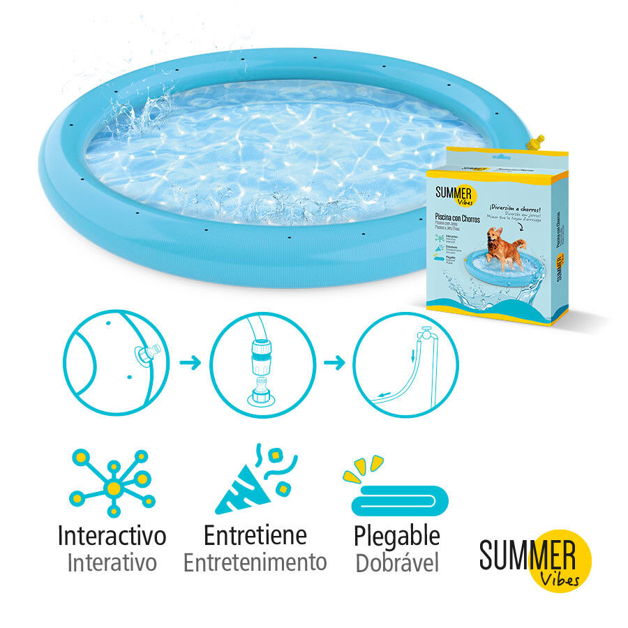 Summer Vibes Piscina com jatos para c&atilde;es, , large Imagem n&uacute;mero 3