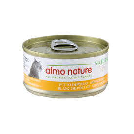 Lata Almo Nature HFC Natural comida com frango para gatos