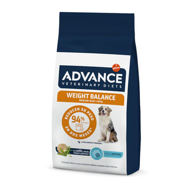 Advance Veterinary Diets Medium Maxi Weight Balance Aves ração para cães
